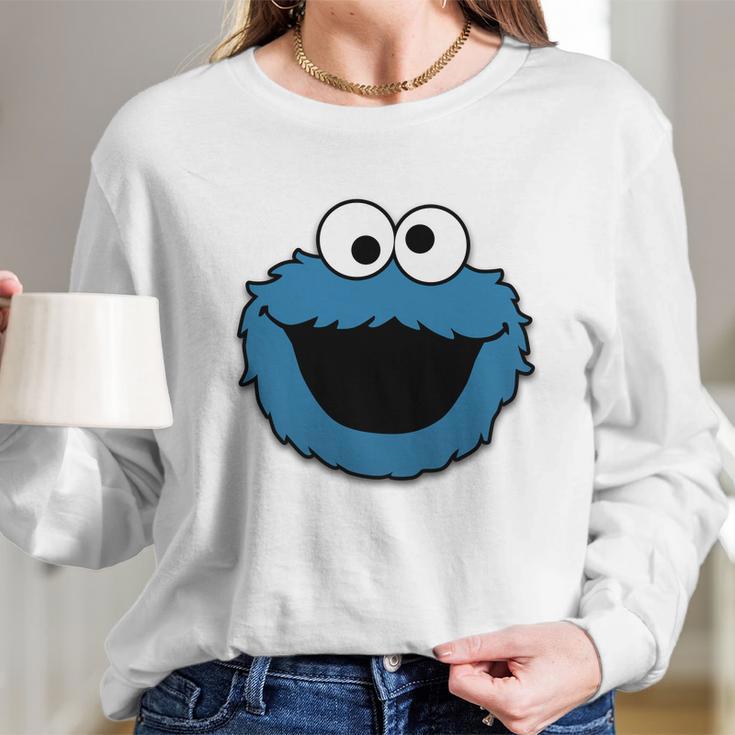 Cookie Monster Cartoon Long Sleeve T-Shirt Gifts for Her