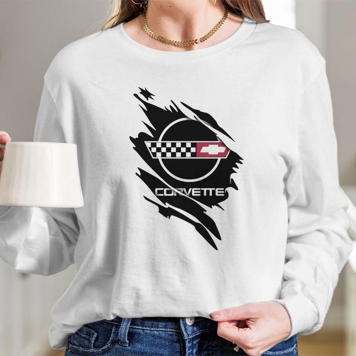 Corvette C4 Ca Long Sleeve T-Shirt Gifts for Her