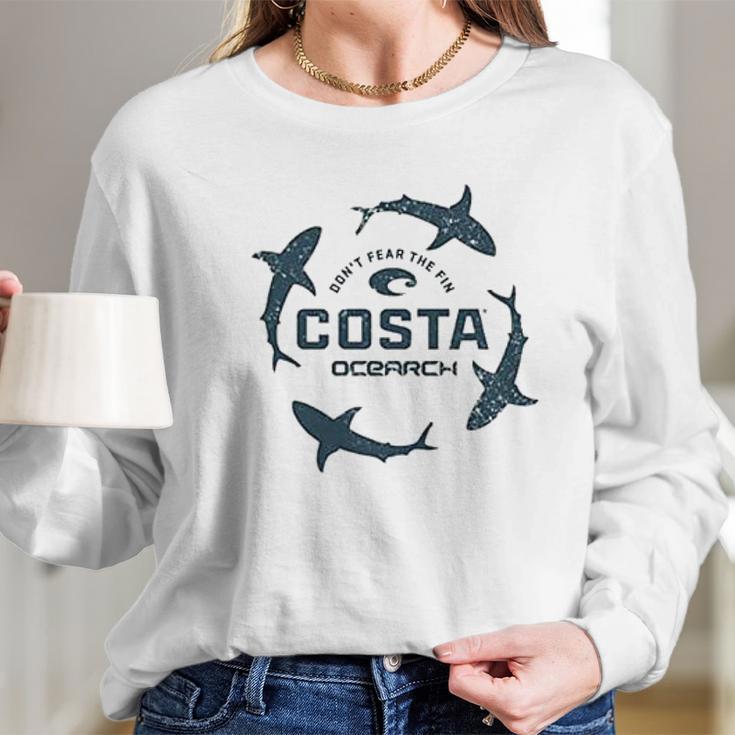 Costa Del Mar Ocearch Circle Shark Long Sleeve T-Shirt Gifts for Her