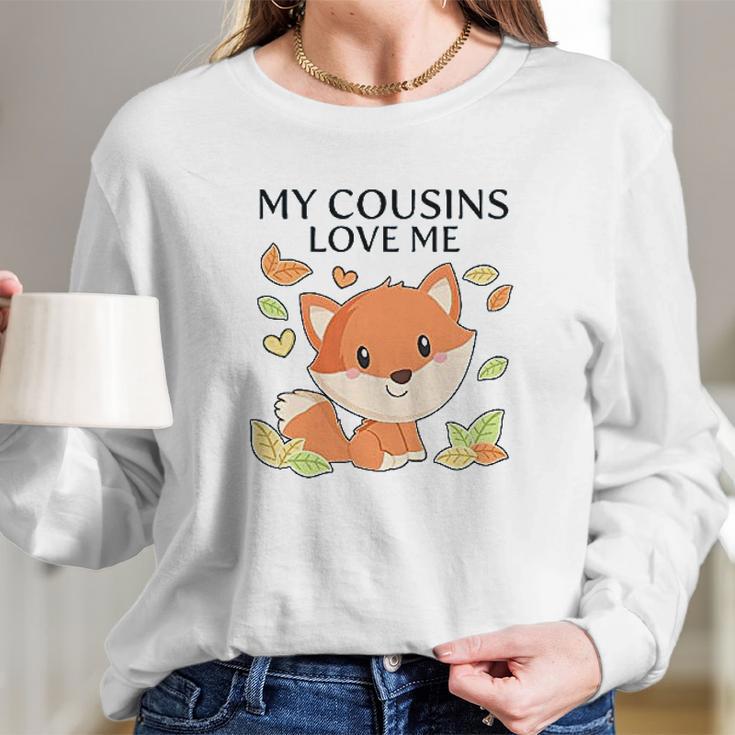 My Cousins Love Me Little Fox Baby Long Sleeve T-Shirt Gifts for Her