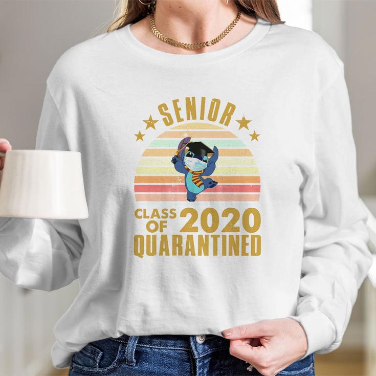 Cute Stitch Disney Senior 2020 Shirt Class Of 2020 Graduation Quarantine Long Sleeve T-Shirt Gifts for Her