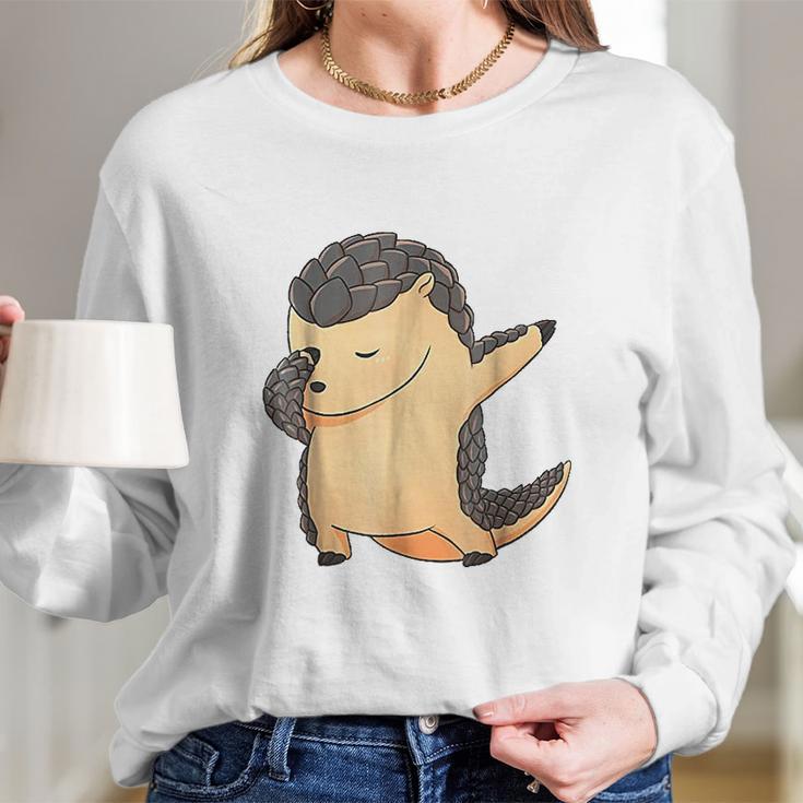 Dabbing Pangolin Endangered Manis Animal Long Sleeve T-Shirt Gifts for Her