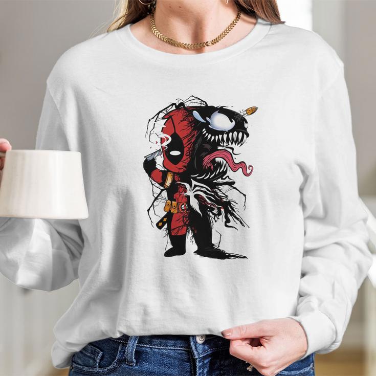 Deadpool Venom Long Sleeve T-Shirt Gifts for Her