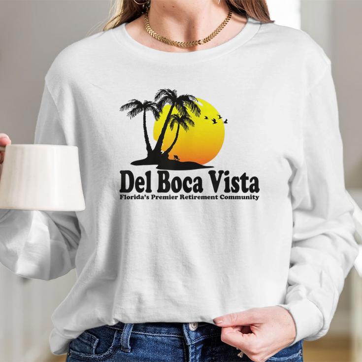 Del Boca Vista Retro Beach Long Sleeve T-Shirt Gifts for Her