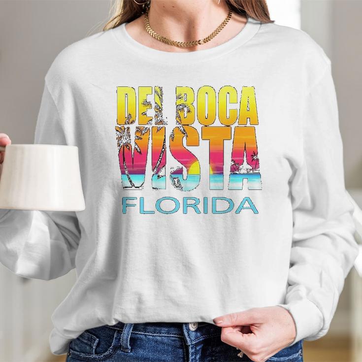 Del Boca Vista Vintage Retro Long Sleeve T-Shirt Gifts for Her