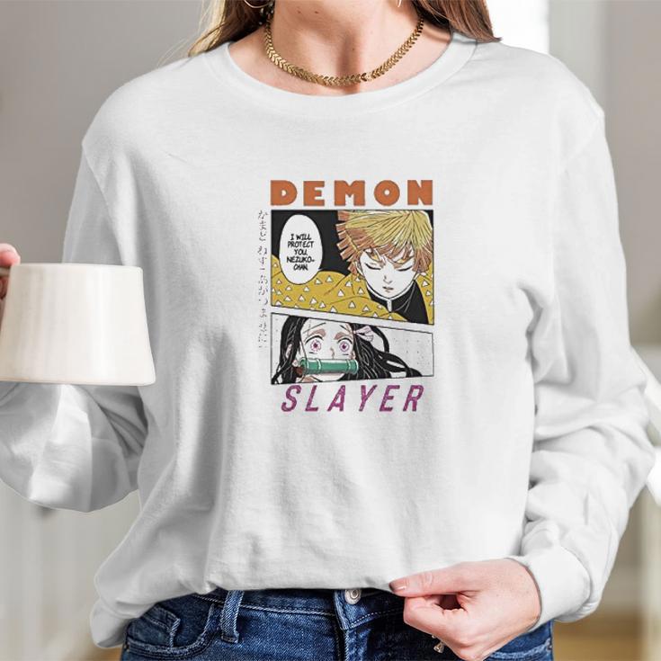 Demon Slayer Comic Long Sleeve T-Shirt Gifts for Her