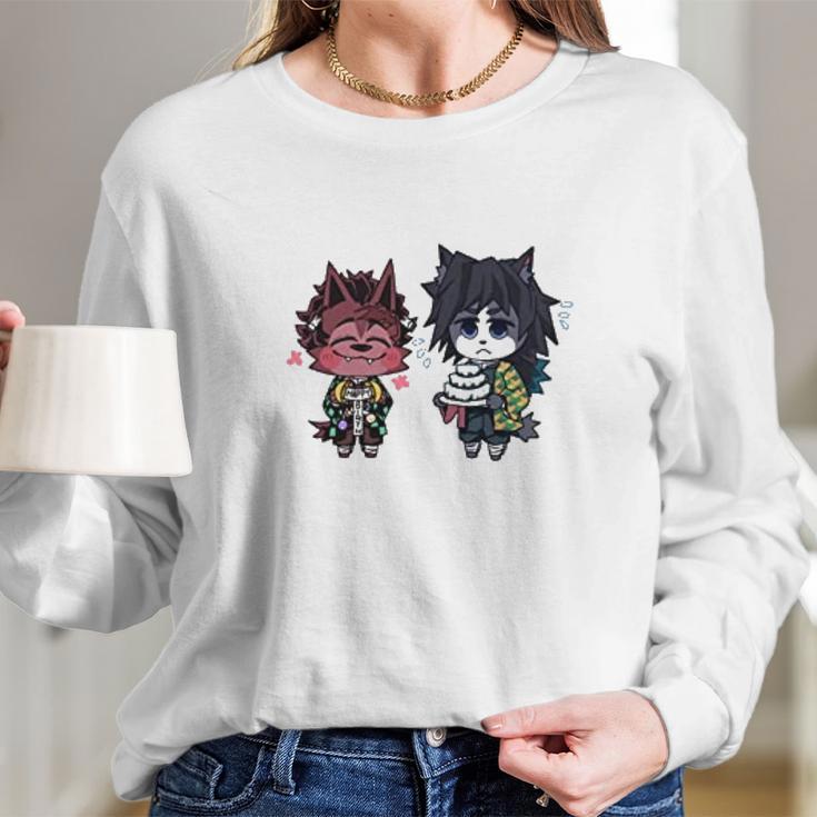 Demon Slayer Cute Art Long Sleeve T-Shirt Gifts for Her