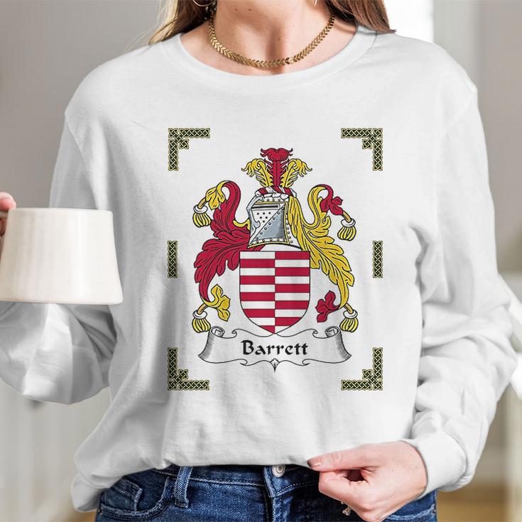 Designs Barrett Coat Of Armsbarrett Family Crest Long Sleeve T-Shirt Gifts for Her