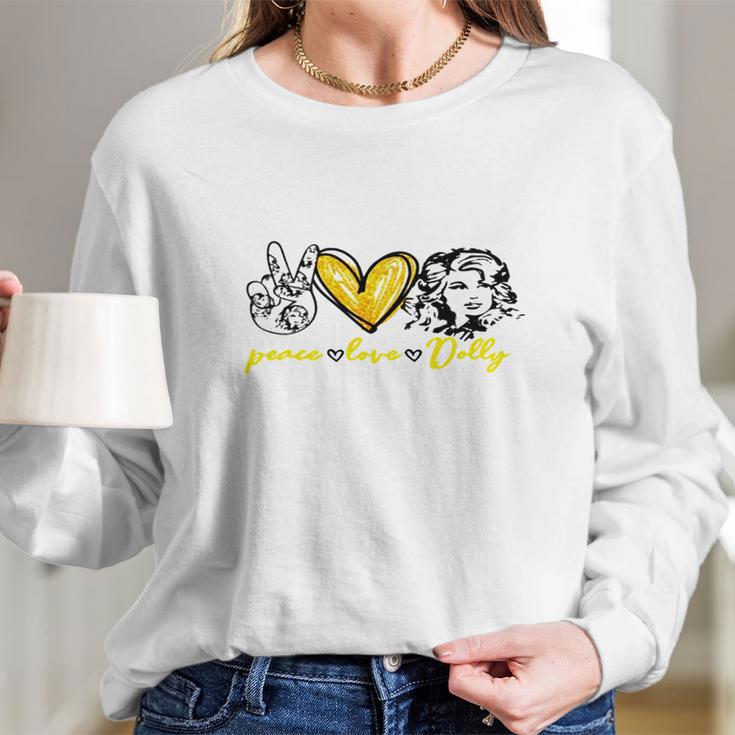 Dolly Parton Peace Love Dolly Long Sleeve T-Shirt Gifts for Her