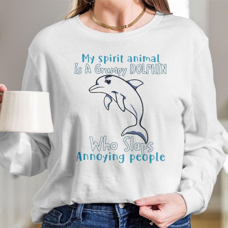 Dolphin Annoying People Dolphin Lovers Long Sleeve T-Shirt Gifts for Her