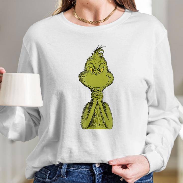 Dr Seuss Classic Sly Grinch Long Sleeve T-Shirt Gifts for Her