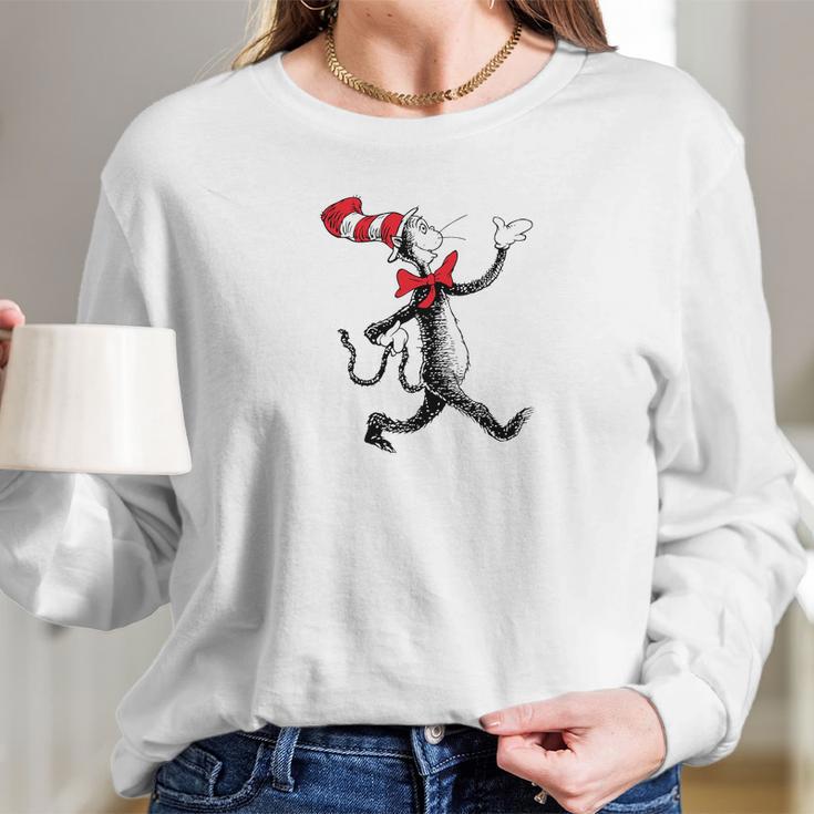 Dr Seuss Strolling Cat Long Sleeve T-Shirt Gifts for Her