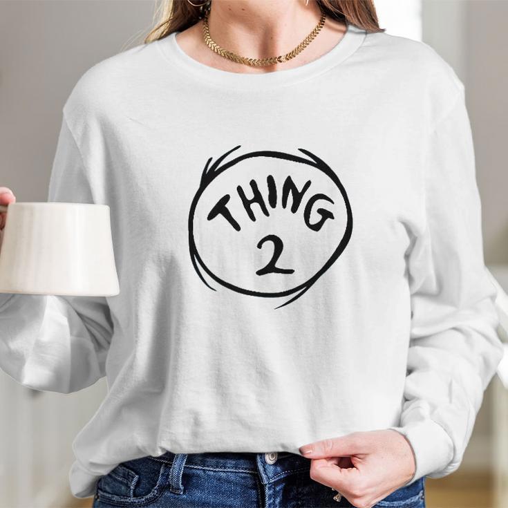 Dr Seuss Thing 2 Emblem Color Option Long Sleeve T-Shirt Gifts for Her