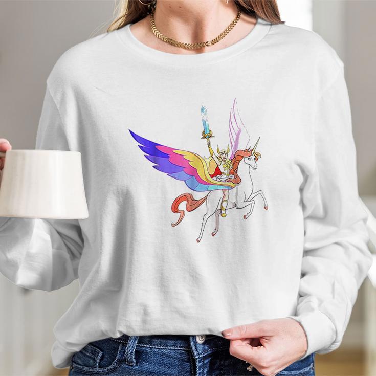 Dreamworks She-Ra And Swift Wind Long Sleeve T-Shirt Gifts for Her