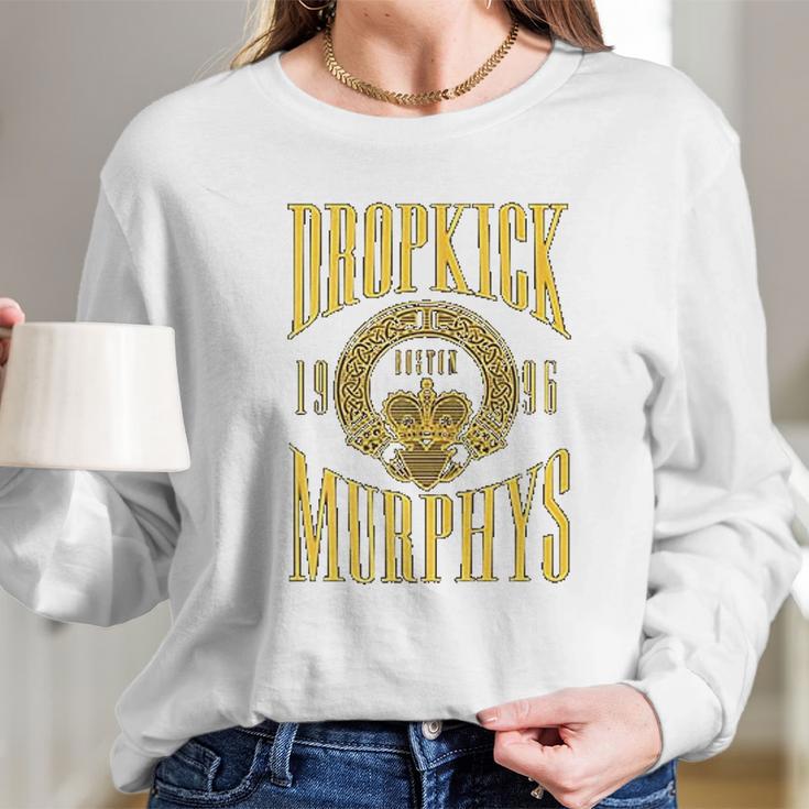 Dropkick Murphys Claddagh Boston 1996 Band Logo Long Sleeve T-Shirt Gifts for Her