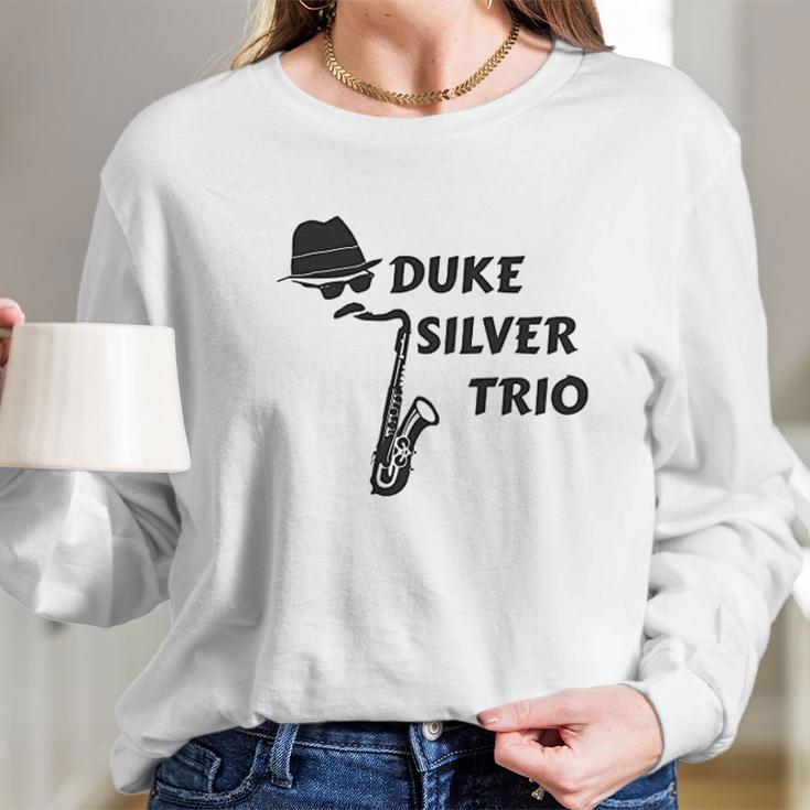 Duke Silver Trio Ron Saxophone Pawnee Jazz Music Long Sleeve T-Shirt Gifts for Her