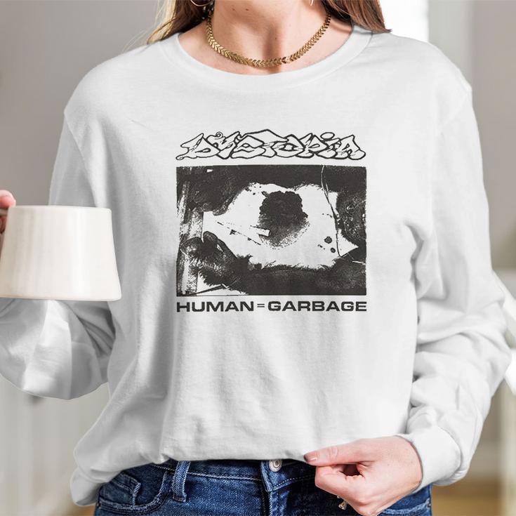 Dystopia Mens Human Garbage Long Sleeve T-Shirt Gifts for Her