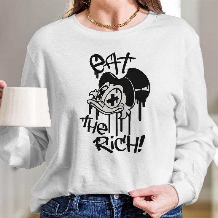 Eat The Rich T-Shirt Long Sleeve T-Shirt Gifts for Her