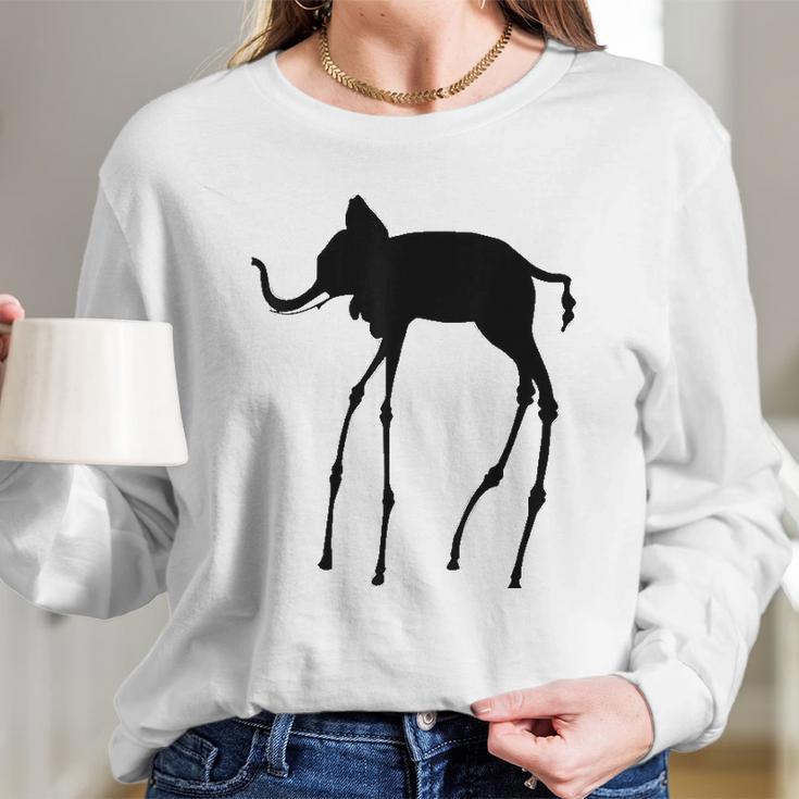 The Elephant By Dali Long Sleeve T-Shirt Gifts for Her