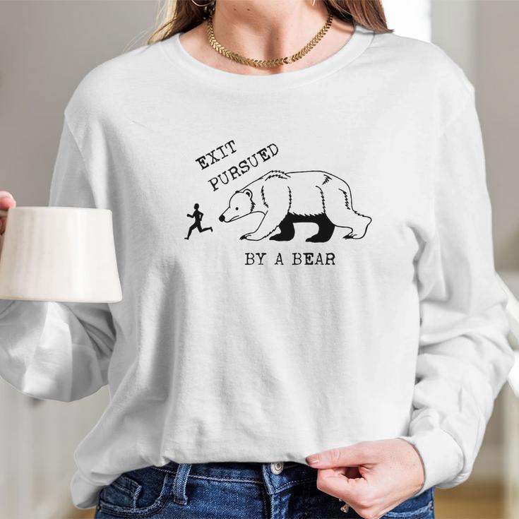 Exit Pursued By A Bear Shakespeare The Winters Tale Long Sleeve T-Shirt Gifts for Her