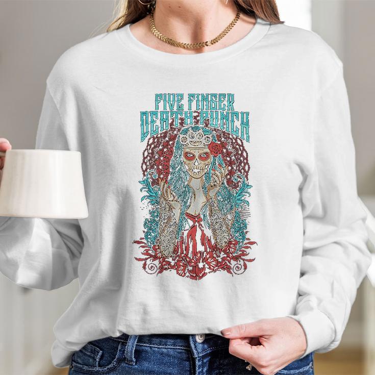 Five Finger Death Punch Lady Muerta Long Sleeve T-Shirt Gifts for Her