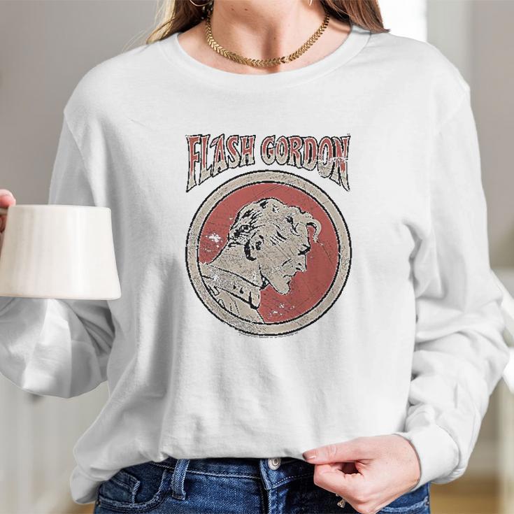 Flash Gordon Classic Comics Hero Flash In A Circle Long Sleeve T-Shirt Gifts for Her