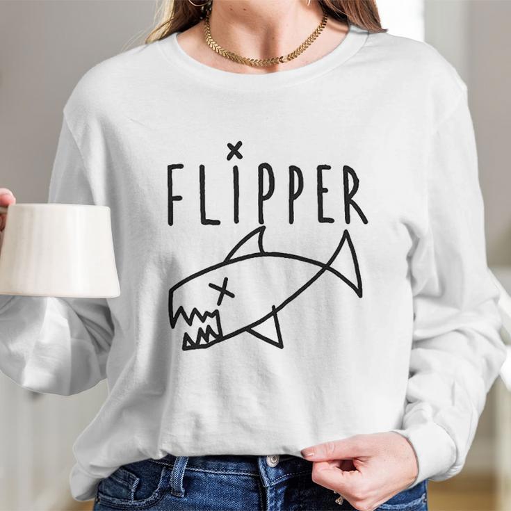 Flipper 90S Grunge Vintage Long Sleeve T-Shirt Gifts for Her