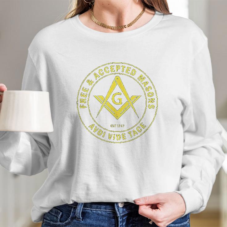 Free Accepted Masons Long Sleeve T-Shirt Gifts for Her