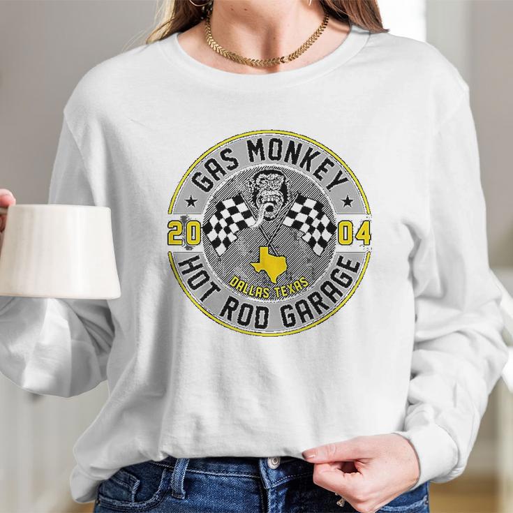 Gas Monkey Garage Racer Style Badge Long Sleeve T-Shirt Gifts for Her