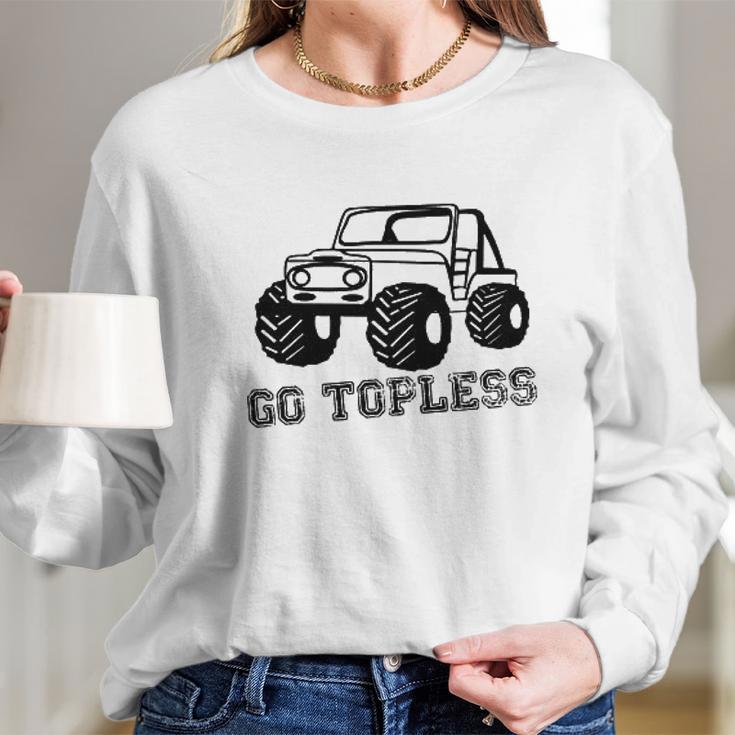 Go Topless Racerback Long Sleeve T-Shirt Gifts for Her