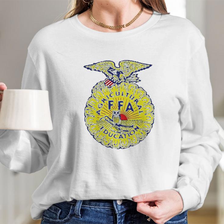 Golden Ffa Emblem Cool Art Design Long Sleeve T-Shirt Gifts for Her