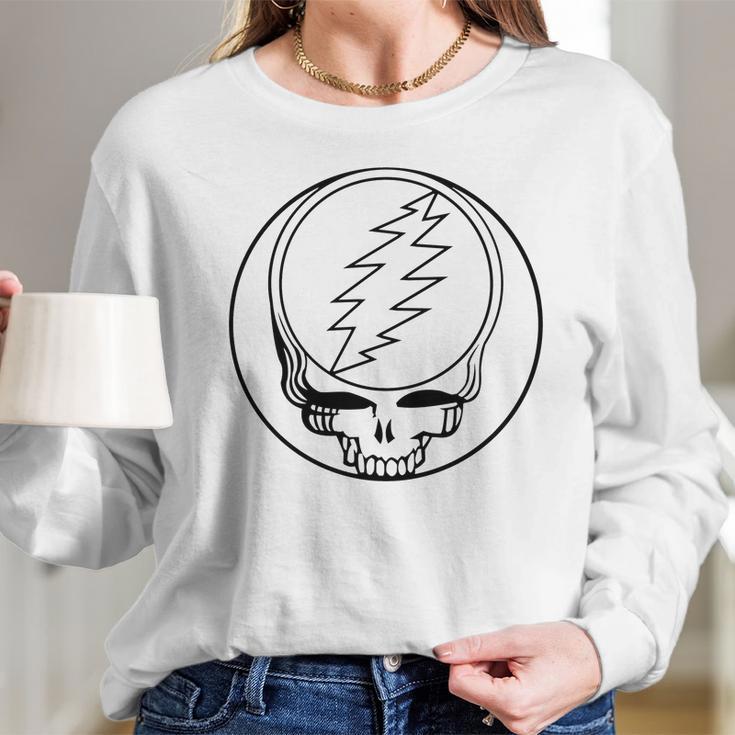 Grateful Dead Retro Line Art Long Sleeve T-Shirt Gifts for Her