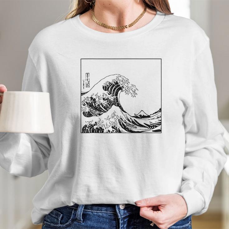 The Great Wave Off Kanagawa Long Sleeve T-Shirt Gifts for Her