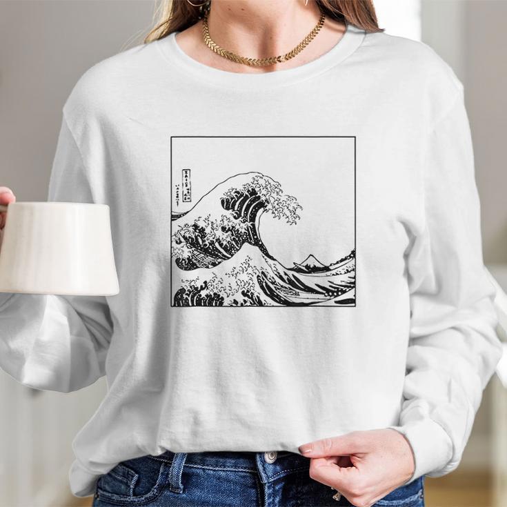 The Great Wave Off Kanagawa Long Sleeve T-Shirt Gifts for Her