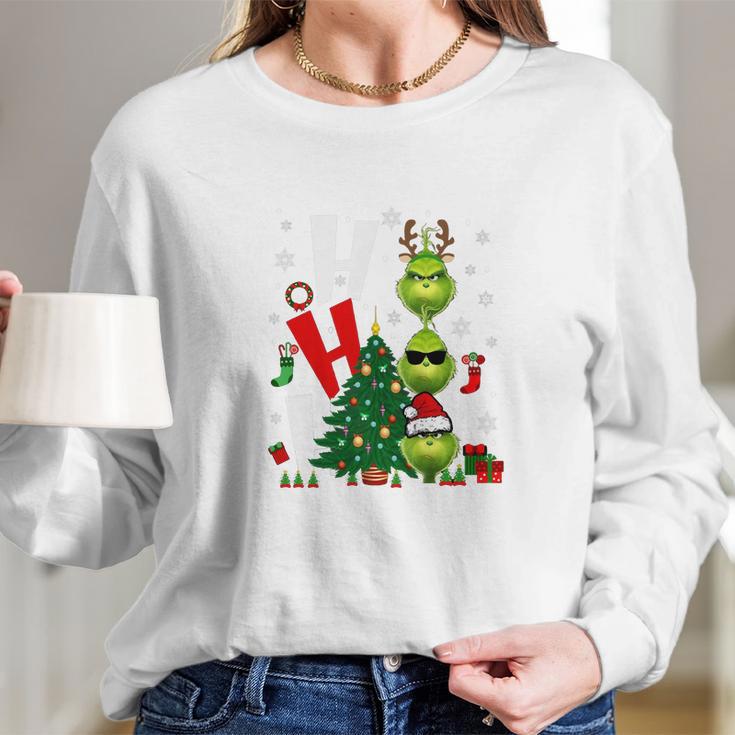 Grinch Hohoho Long Sleeve T-Shirt Gifts for Her