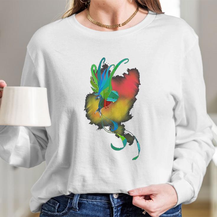 Guatemala Quetzal Antigua Tikal Peten Coban Maya Guate Long Sleeve T-Shirt Gifts for Her