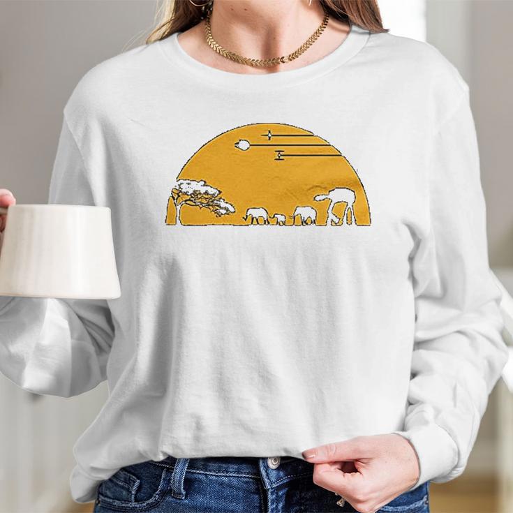 Guerrilla Tree Graphic Space Long Sleeve T-Shirt Gifts for Her