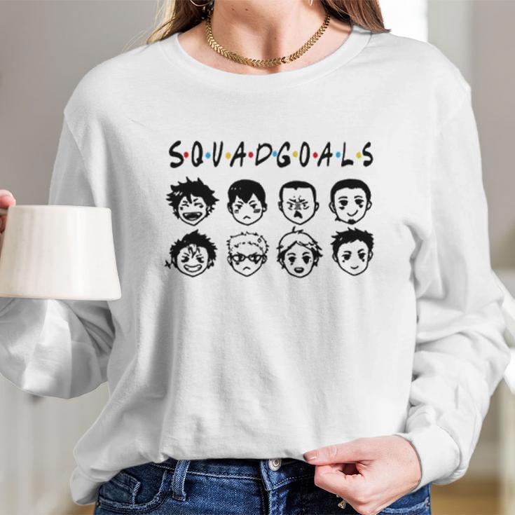 Haikyuu Squad Goals Funny Long Sleeve T-Shirt Gifts for Her