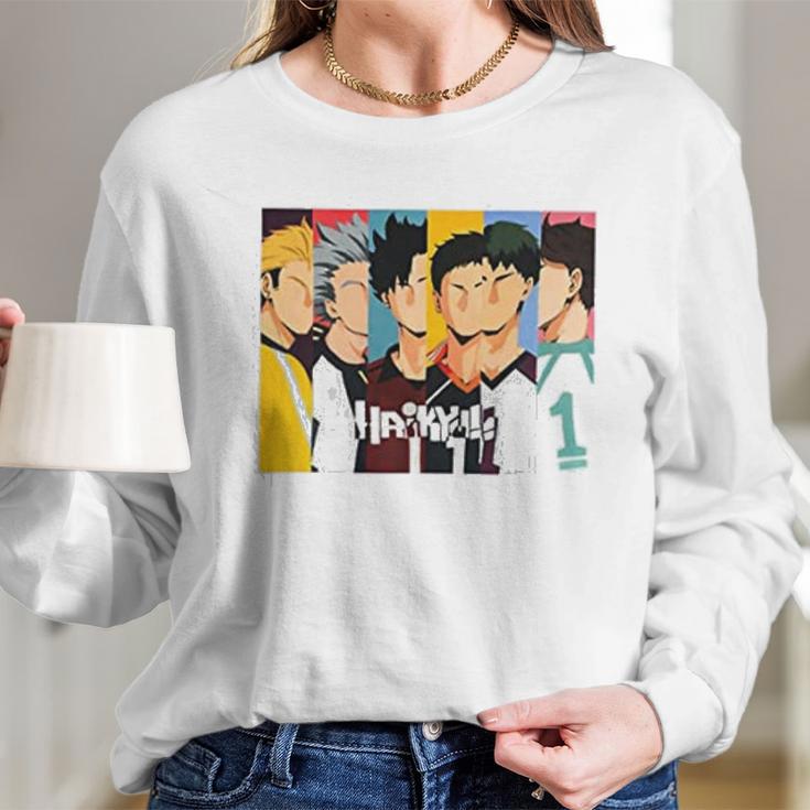 Haikyuu Team Gift Long Sleeve T-Shirt Gifts for Her