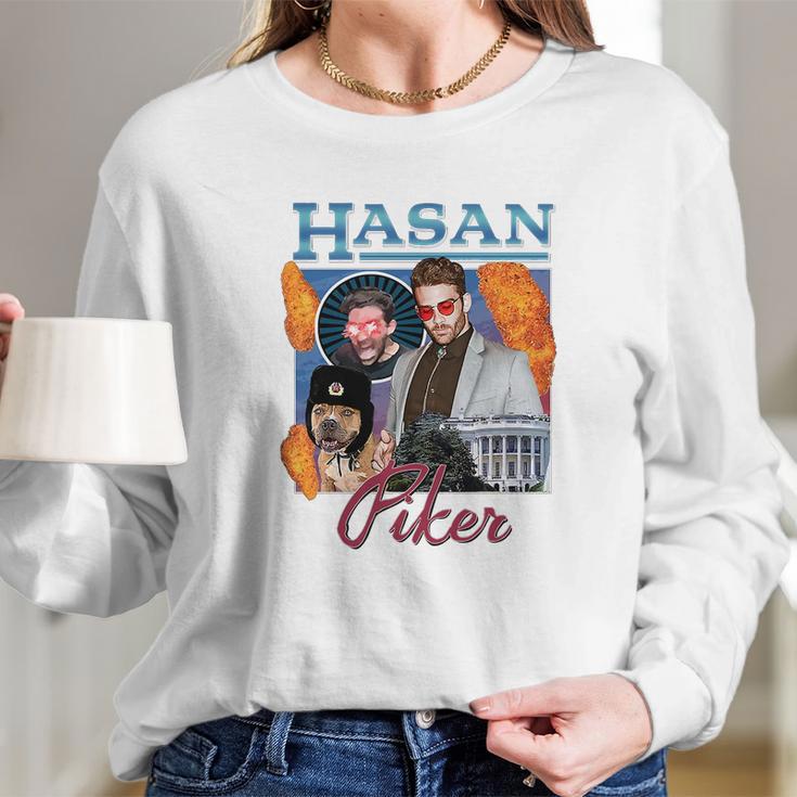 Hasanabi Piker Merchs Long Sleeve T-Shirt Gifts for Her