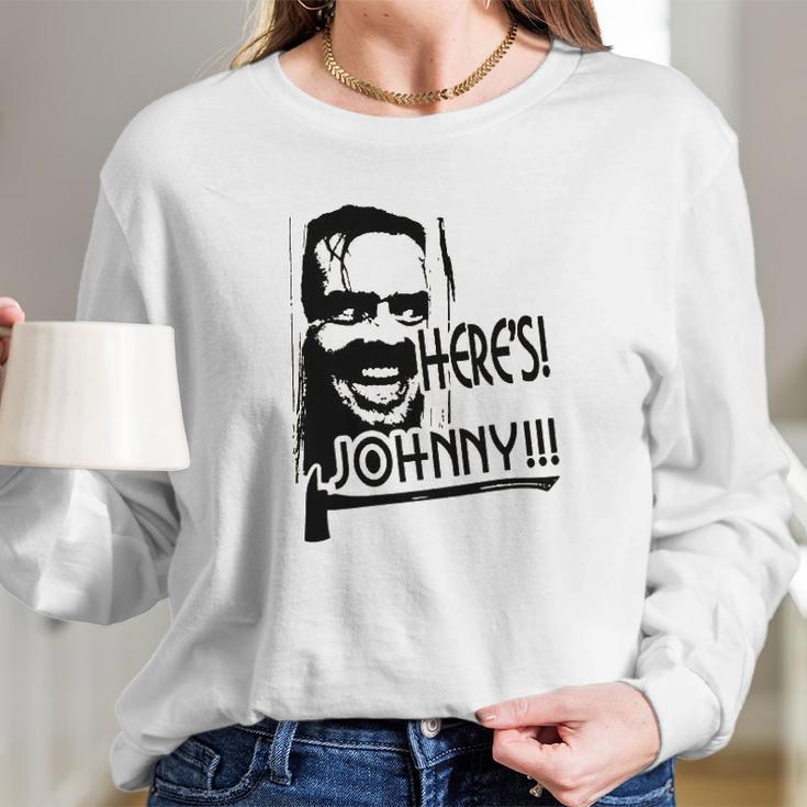 Heres Johnny The Shining Overlook Hotel Stanley Kubrick Stephen King Horror Movie Long Sleeve T-Shirt Gifts for Her