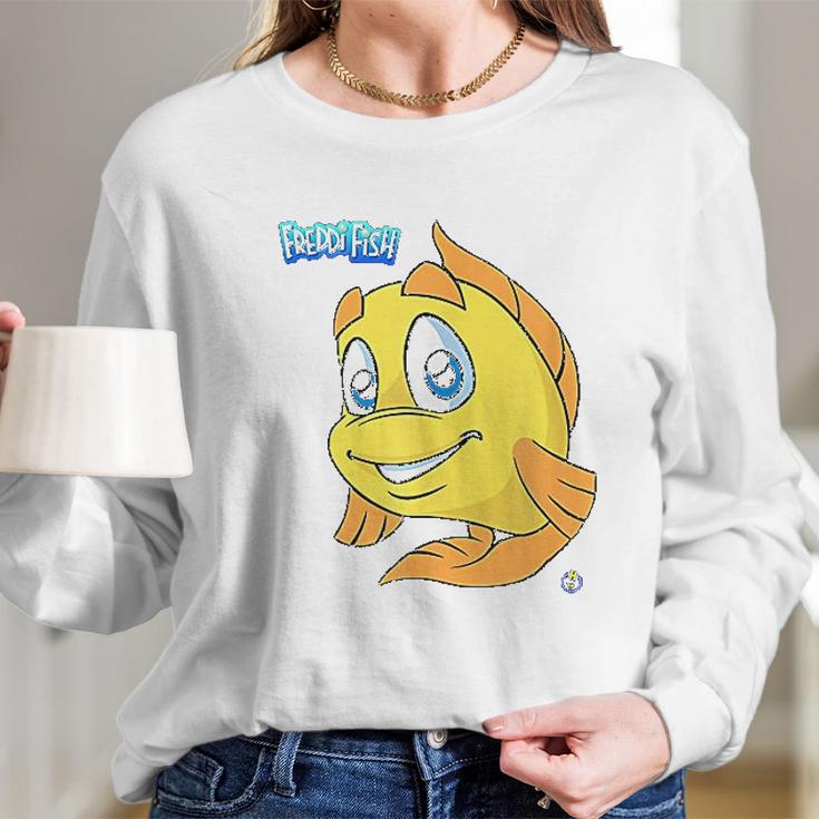 Humongous Entertainment Freddi Fish Long Sleeve T-Shirt Gifts for Her