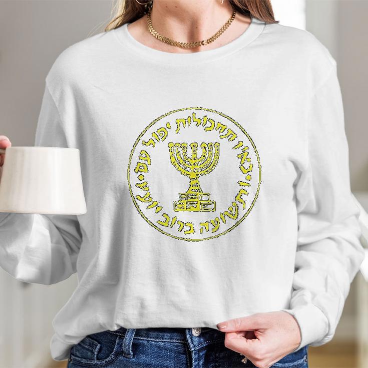 Idf Israel Secret Service Logo Long Sleeve T-Shirt Gifts for Her