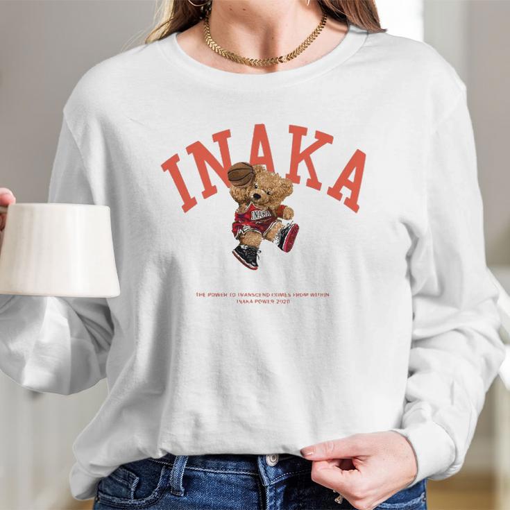 Inaka Basketball Bear Limited Design Long Sleeve T-Shirt Gifts for Her