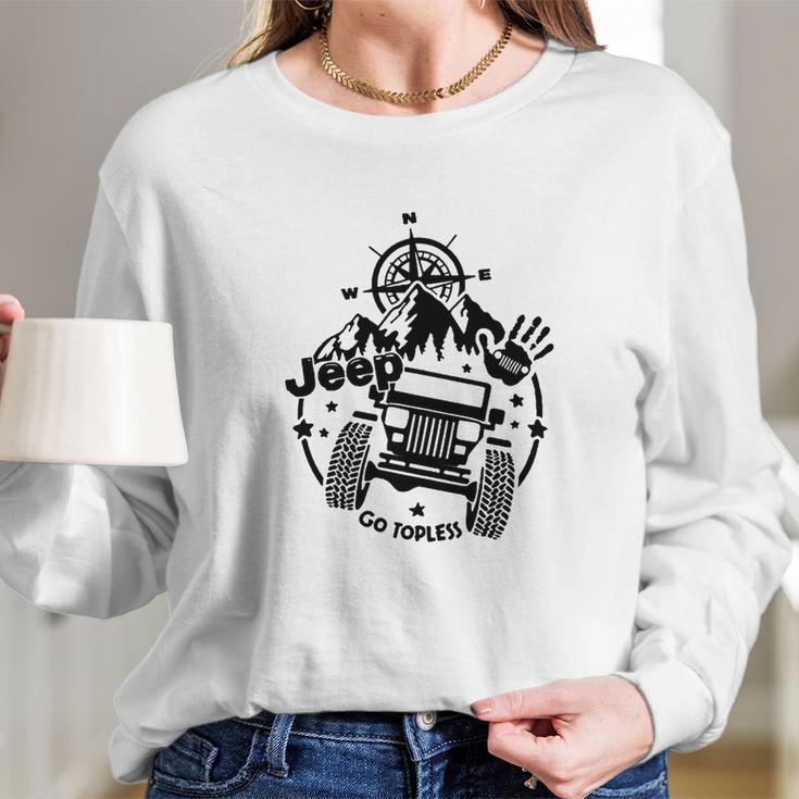 Jeep Square Headlight Go Topless Long Sleeve T-Shirt Gifts for Her