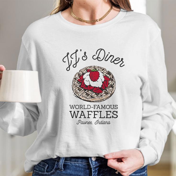 Jjs Diner Leslie Worlds Best Waffles Tv Show Long Sleeve T-Shirt Gifts for Her