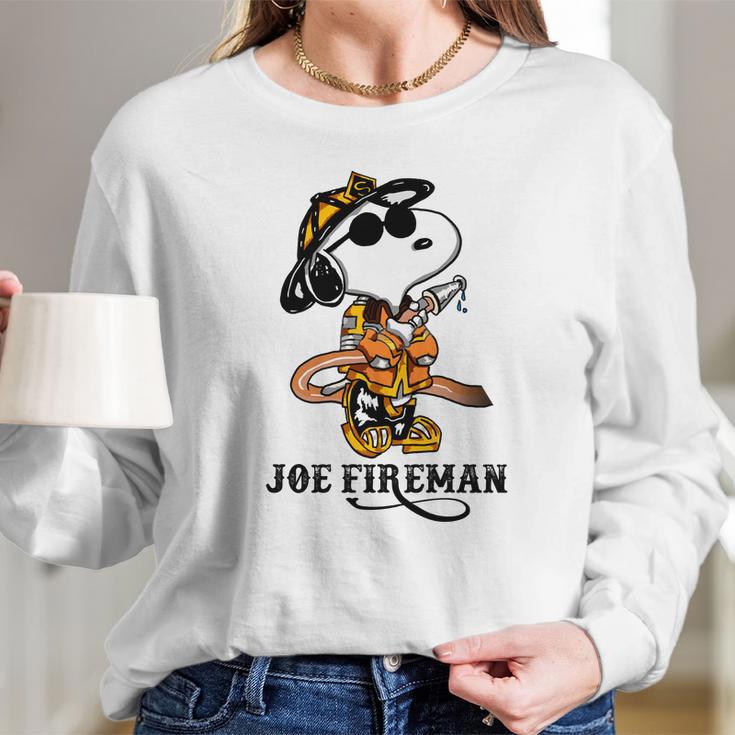 Joe Fireman Snoopy Long Sleeve T-Shirt Gifts for Her