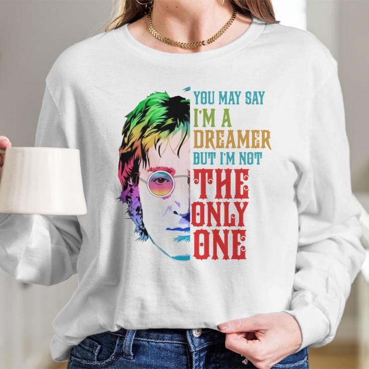 John Lennon Dreamer Long Sleeve T-Shirt Gifts for Her