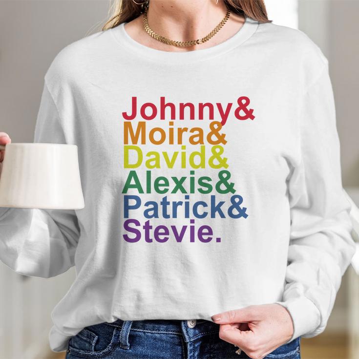 Johnny Moira David Alexis Patrick Stevie Pride Schitts Creek Classic Long Sleeve T-Shirt Gifts for Her