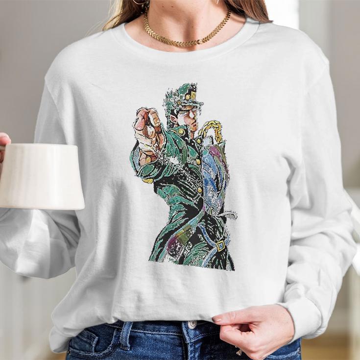 Jojos Bizarre Adventure Jotaro Kujo Long Sleeve T-Shirt Gifts for Her